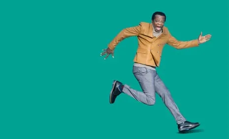 Stephen K Amos: ‘My Feet Are a Disaster’ Plus They’re Connected to the Skinniest Limbs Anyone Has Seen.